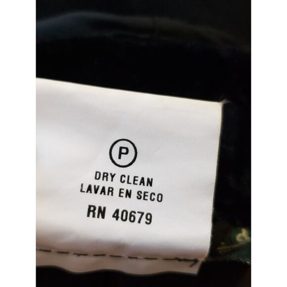 Harve Benard Womens Black Velvet Floral Embroidered Sequin Zip Blazer Jacket 10P - Picture 13 of 14